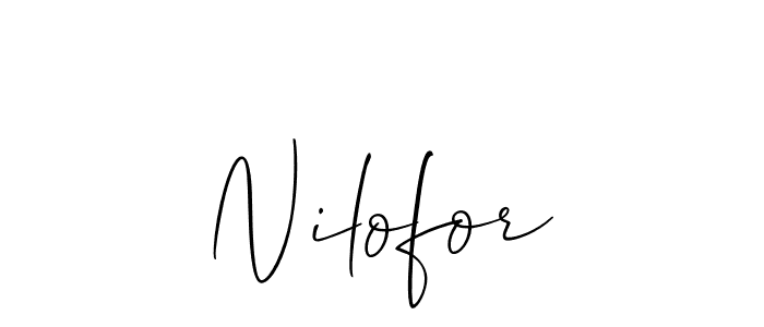 Also we have Nilofor name is the best signature style. Create professional handwritten signature collection using Allison_Script autograph style. Nilofor signature style 2 images and pictures png
