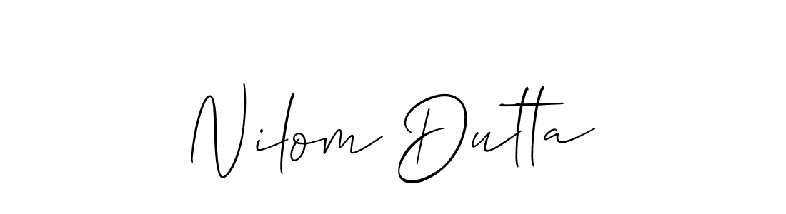Use a signature maker to create a handwritten signature online. With this signature software, you can design (Allison_Script) your own signature for name Nilom Dutta. Nilom Dutta signature style 2 images and pictures png