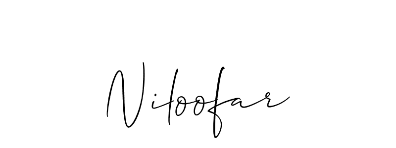 Make a beautiful signature design for name Niloofar. Use this online signature maker to create a handwritten signature for free. Niloofar signature style 2 images and pictures png