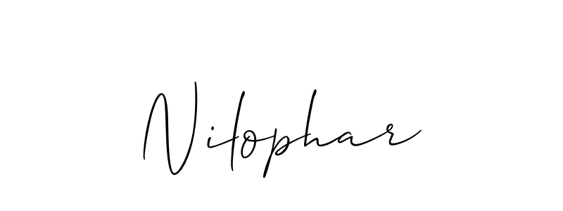 How to Draw Nilophar signature style? Allison_Script is a latest design signature styles for name Nilophar. Nilophar signature style 2 images and pictures png