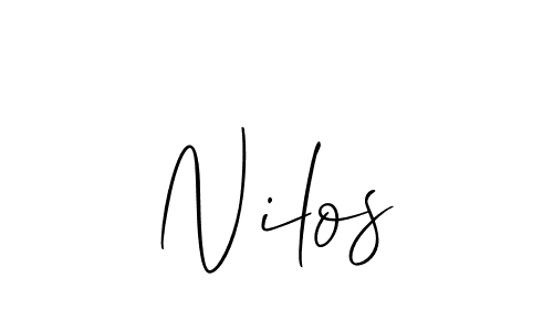 Use a signature maker to create a handwritten signature online. With this signature software, you can design (Allison_Script) your own signature for name Nilos. Nilos signature style 2 images and pictures png