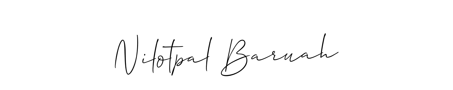 You should practise on your own different ways (Allison_Script) to write your name (Nilotpal Baruah) in signature. don't let someone else do it for you. Nilotpal Baruah signature style 2 images and pictures png