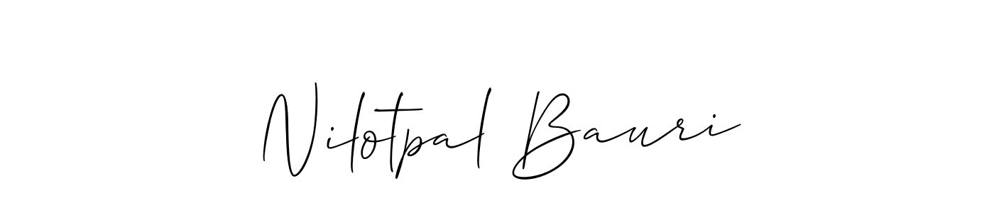 Create a beautiful signature design for name Nilotpal Bauri. With this signature (Allison_Script) fonts, you can make a handwritten signature for free. Nilotpal Bauri signature style 2 images and pictures png