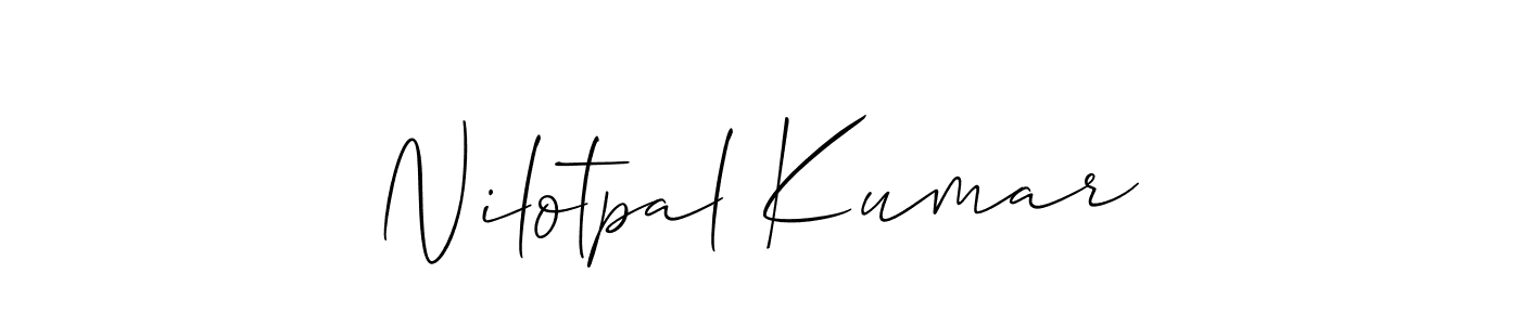 Also we have Nilotpal Kumar name is the best signature style. Create professional handwritten signature collection using Allison_Script autograph style. Nilotpal Kumar signature style 2 images and pictures png