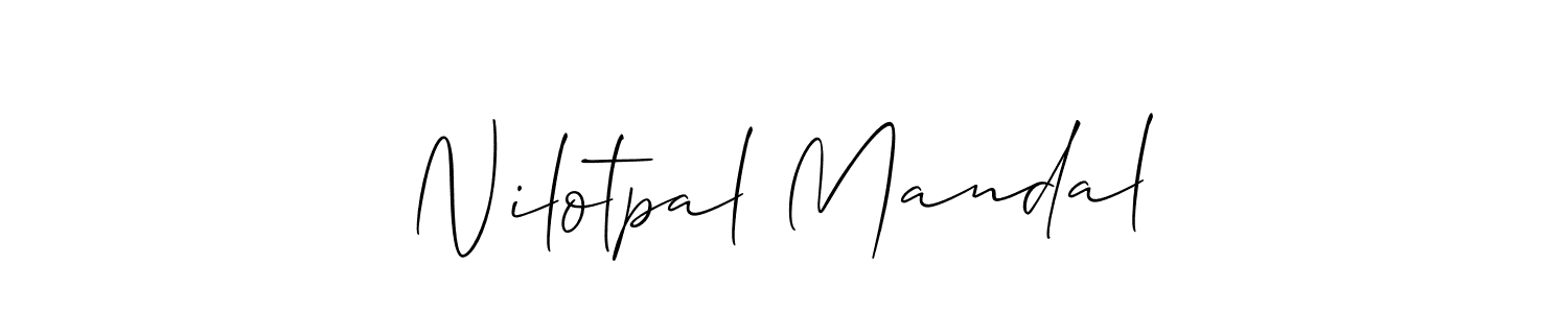 It looks lik you need a new signature style for name Nilotpal Mandal. Design unique handwritten (Allison_Script) signature with our free signature maker in just a few clicks. Nilotpal Mandal signature style 2 images and pictures png