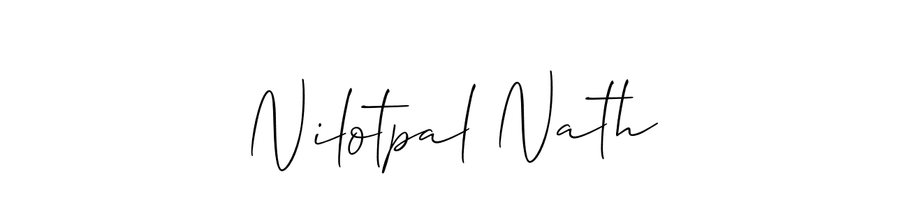 Use a signature maker to create a handwritten signature online. With this signature software, you can design (Allison_Script) your own signature for name Nilotpal Nath. Nilotpal Nath signature style 2 images and pictures png