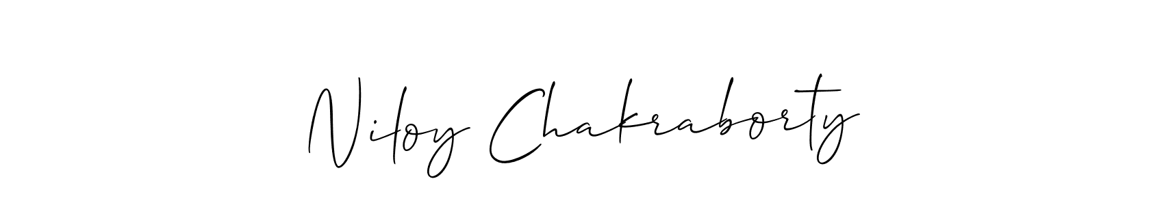 Niloy Chakraborty stylish signature style. Best Handwritten Sign (Allison_Script) for my name. Handwritten Signature Collection Ideas for my name Niloy Chakraborty. Niloy Chakraborty signature style 2 images and pictures png