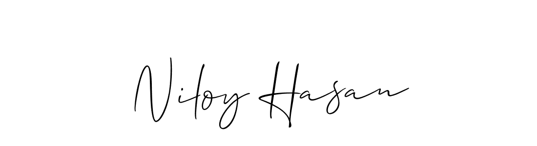 Design your own signature with our free online signature maker. With this signature software, you can create a handwritten (Allison_Script) signature for name Niloy Hasan. Niloy Hasan signature style 2 images and pictures png