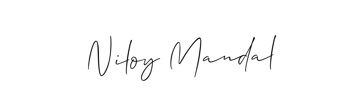 Niloy Mandal stylish signature style. Best Handwritten Sign (Allison_Script) for my name. Handwritten Signature Collection Ideas for my name Niloy Mandal. Niloy Mandal signature style 2 images and pictures png