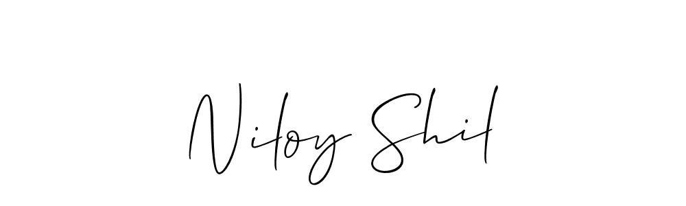 Also we have Niloy Shil name is the best signature style. Create professional handwritten signature collection using Allison_Script autograph style. Niloy Shil signature style 2 images and pictures png