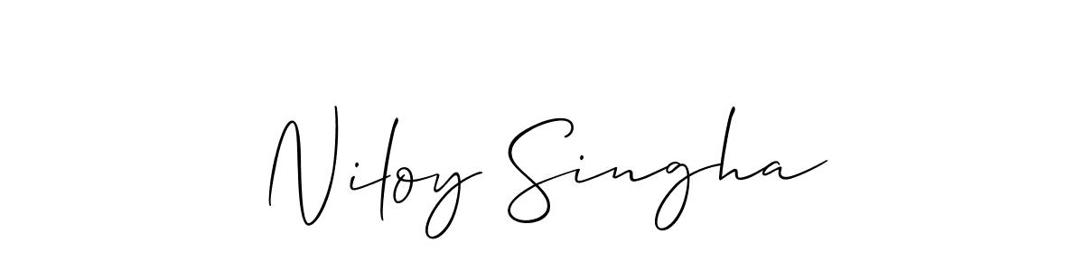 How to make Niloy Singha signature? Allison_Script is a professional autograph style. Create handwritten signature for Niloy Singha name. Niloy Singha signature style 2 images and pictures png