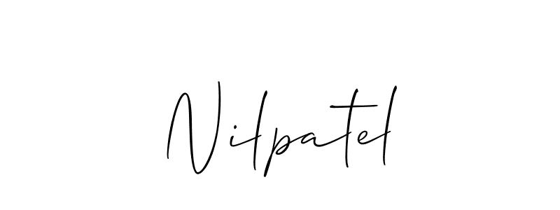 Nilpatel stylish signature style. Best Handwritten Sign (Allison_Script) for my name. Handwritten Signature Collection Ideas for my name Nilpatel. Nilpatel signature style 2 images and pictures png