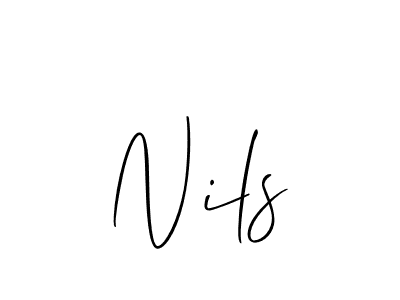You should practise on your own different ways (Allison_Script) to write your name (Nils) in signature. don't let someone else do it for you. Nils signature style 2 images and pictures png