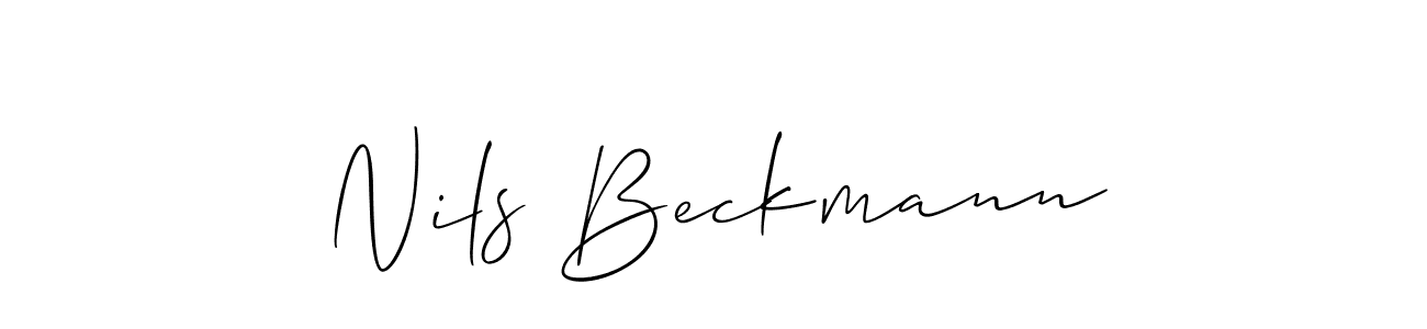 Check out images of Autograph of Nils Beckmann name. Actor Nils Beckmann Signature Style. Allison_Script is a professional sign style online. Nils Beckmann signature style 2 images and pictures png
