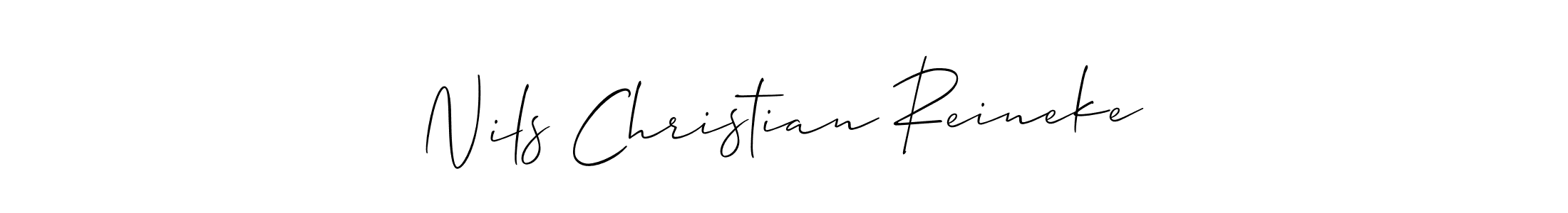 This is the best signature style for the Nils Christian Reineke name. Also you like these signature font (Allison_Script). Mix name signature. Nils Christian Reineke signature style 2 images and pictures png