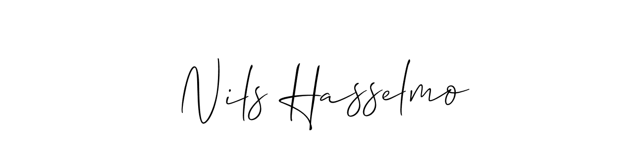 This is the best signature style for the Nils Hasselmo name. Also you like these signature font (Allison_Script). Mix name signature. Nils Hasselmo signature style 2 images and pictures png