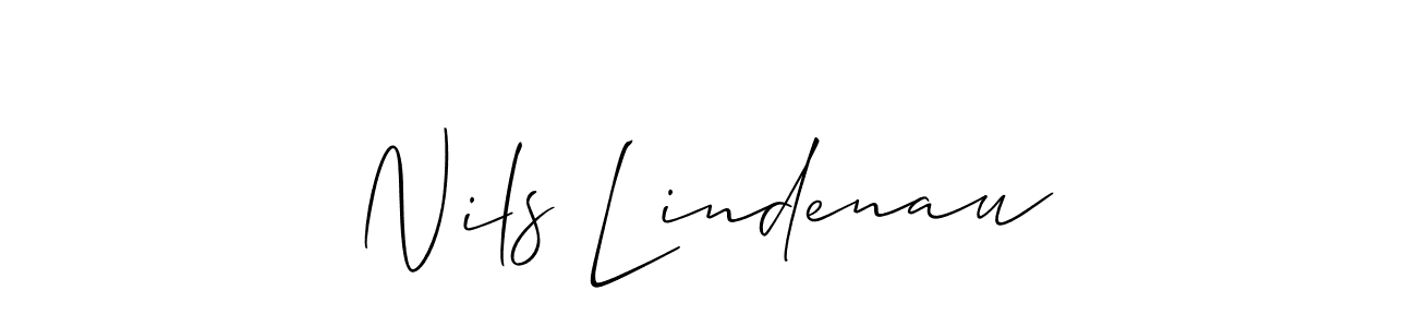 Make a beautiful signature design for name Nils Lindenau. With this signature (Allison_Script) style, you can create a handwritten signature for free. Nils Lindenau signature style 2 images and pictures png