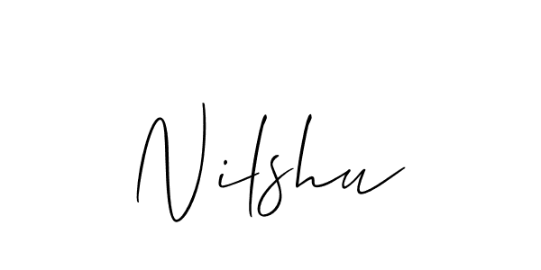 It looks lik you need a new signature style for name Nilshu. Design unique handwritten (Allison_Script) signature with our free signature maker in just a few clicks. Nilshu signature style 2 images and pictures png