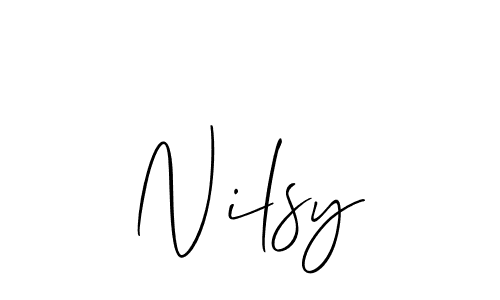 Create a beautiful signature design for name Nilsy. With this signature (Allison_Script) fonts, you can make a handwritten signature for free. Nilsy signature style 2 images and pictures png