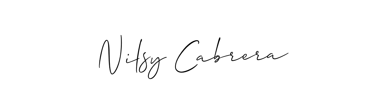 How to make Nilsy Cabrera signature? Allison_Script is a professional autograph style. Create handwritten signature for Nilsy Cabrera name. Nilsy Cabrera signature style 2 images and pictures png