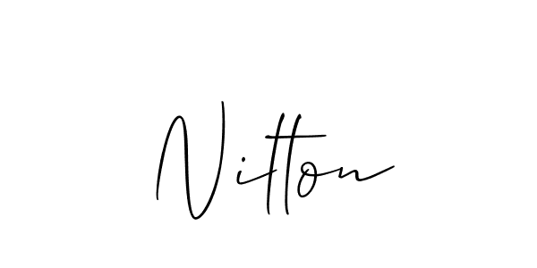 Design your own signature with our free online signature maker. With this signature software, you can create a handwritten (Allison_Script) signature for name Nilton. Nilton signature style 2 images and pictures png