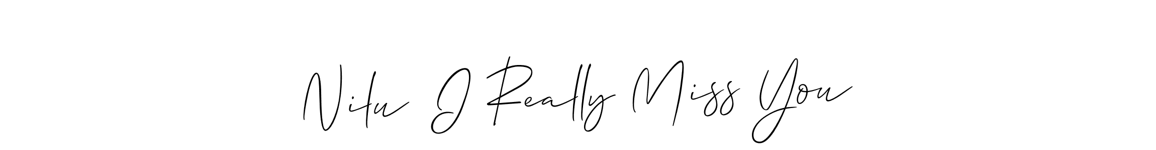 Use a signature maker to create a handwritten signature online. With this signature software, you can design (Allison_Script) your own signature for name Nilu  I Really Miss You. Nilu  I Really Miss You signature style 2 images and pictures png