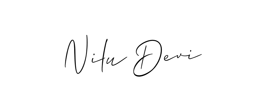 How to Draw Nilu Devi signature style? Allison_Script is a latest design signature styles for name Nilu Devi. Nilu Devi signature style 2 images and pictures png