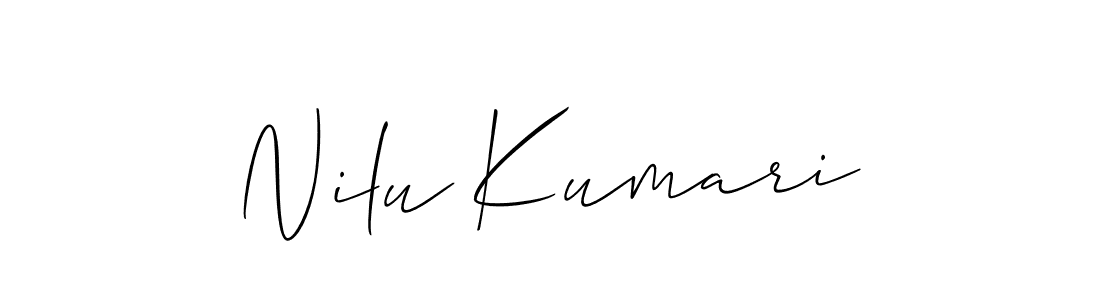 How to make Nilu Kumari name signature. Use Allison_Script style for creating short signs online. This is the latest handwritten sign. Nilu Kumari signature style 2 images and pictures png