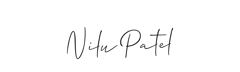 Also we have Nilu Patel name is the best signature style. Create professional handwritten signature collection using Allison_Script autograph style. Nilu Patel signature style 2 images and pictures png