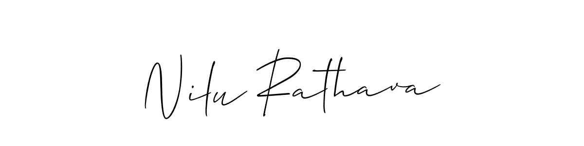 This is the best signature style for the Nilu Rathava name. Also you like these signature font (Allison_Script). Mix name signature. Nilu Rathava signature style 2 images and pictures png