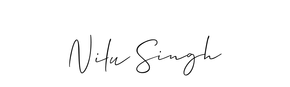 It looks lik you need a new signature style for name Nilu Singh. Design unique handwritten (Allison_Script) signature with our free signature maker in just a few clicks. Nilu Singh signature style 2 images and pictures png