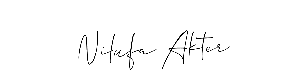 Make a beautiful signature design for name Nilufa Akter. Use this online signature maker to create a handwritten signature for free. Nilufa Akter signature style 2 images and pictures png