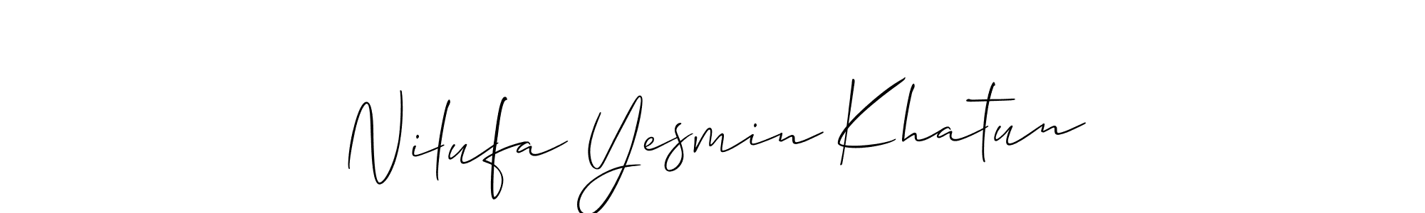 Also we have Nilufa Yesmin Khatun name is the best signature style. Create professional handwritten signature collection using Allison_Script autograph style. Nilufa Yesmin Khatun signature style 2 images and pictures png