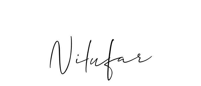 Best and Professional Signature Style for Nilufar. Allison_Script Best Signature Style Collection. Nilufar signature style 2 images and pictures png