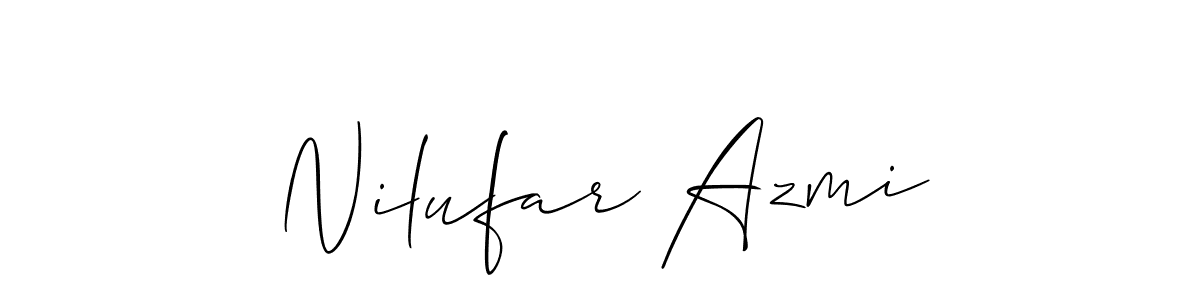 How to make Nilufar Azmi signature? Allison_Script is a professional autograph style. Create handwritten signature for Nilufar Azmi name. Nilufar Azmi signature style 2 images and pictures png