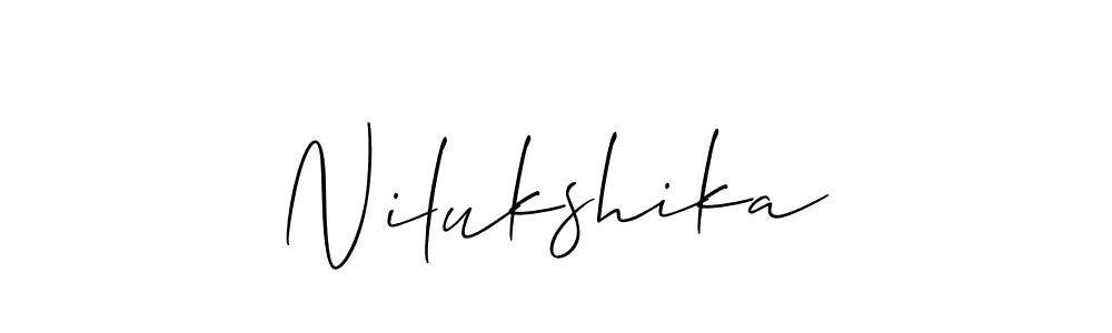 if you are searching for the best signature style for your name Nilukshika. so please give up your signature search. here we have designed multiple signature styles  using Allison_Script. Nilukshika signature style 2 images and pictures png