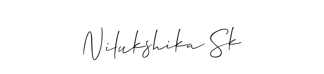 Make a beautiful signature design for name Nilukshika Sk. Use this online signature maker to create a handwritten signature for free. Nilukshika Sk signature style 2 images and pictures png