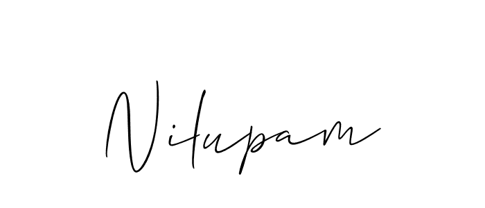 Create a beautiful signature design for name Nilupam. With this signature (Allison_Script) fonts, you can make a handwritten signature for free. Nilupam signature style 2 images and pictures png