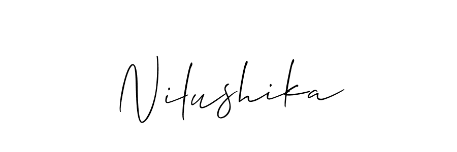 How to make Nilushika name signature. Use Allison_Script style for creating short signs online. This is the latest handwritten sign. Nilushika signature style 2 images and pictures png