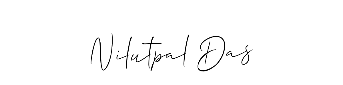 The best way (Allison_Script) to make a short signature is to pick only two or three words in your name. The name Nilutpal Das include a total of six letters. For converting this name. Nilutpal Das signature style 2 images and pictures png