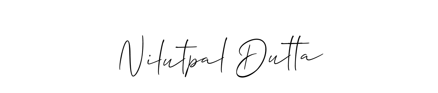 Create a beautiful signature design for name Nilutpal Dutta. With this signature (Allison_Script) fonts, you can make a handwritten signature for free. Nilutpal Dutta signature style 2 images and pictures png