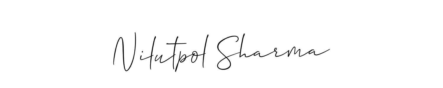 Nilutpol Sharma stylish signature style. Best Handwritten Sign (Allison_Script) for my name. Handwritten Signature Collection Ideas for my name Nilutpol Sharma. Nilutpol Sharma signature style 2 images and pictures png