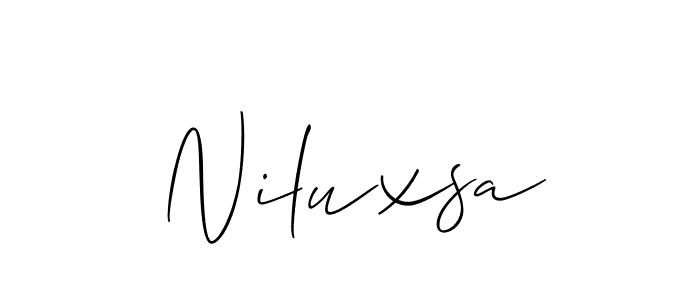 Make a short Niluxsa signature style. Manage your documents anywhere anytime using Allison_Script. Create and add eSignatures, submit forms, share and send files easily. Niluxsa signature style 2 images and pictures png