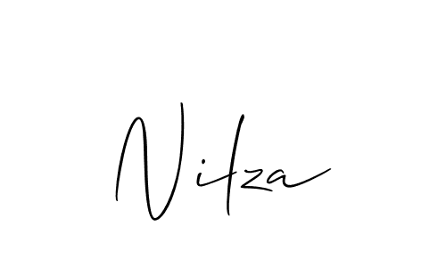 You should practise on your own different ways (Allison_Script) to write your name (Nilza) in signature. don't let someone else do it for you. Nilza signature style 2 images and pictures png