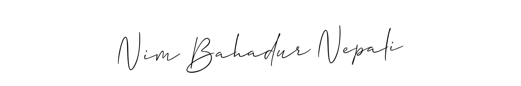 Make a short Nim Bahadur Nepali signature style. Manage your documents anywhere anytime using Allison_Script. Create and add eSignatures, submit forms, share and send files easily. Nim Bahadur Nepali signature style 2 images and pictures png
