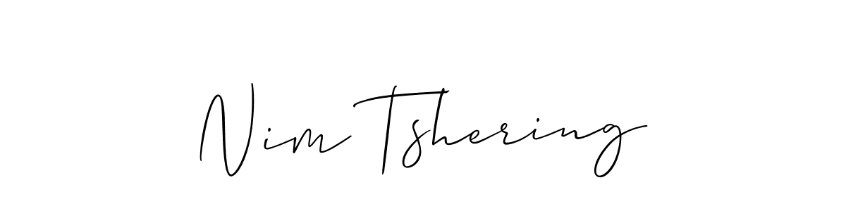 Also we have Nim Tshering name is the best signature style. Create professional handwritten signature collection using Allison_Script autograph style. Nim Tshering signature style 2 images and pictures png