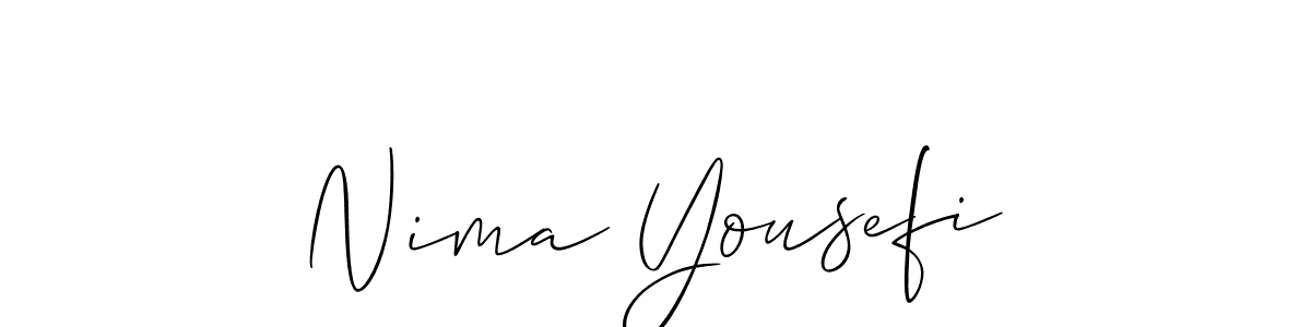 How to Draw Nima Yousefi signature style? Allison_Script is a latest design signature styles for name Nima Yousefi. Nima Yousefi signature style 2 images and pictures png