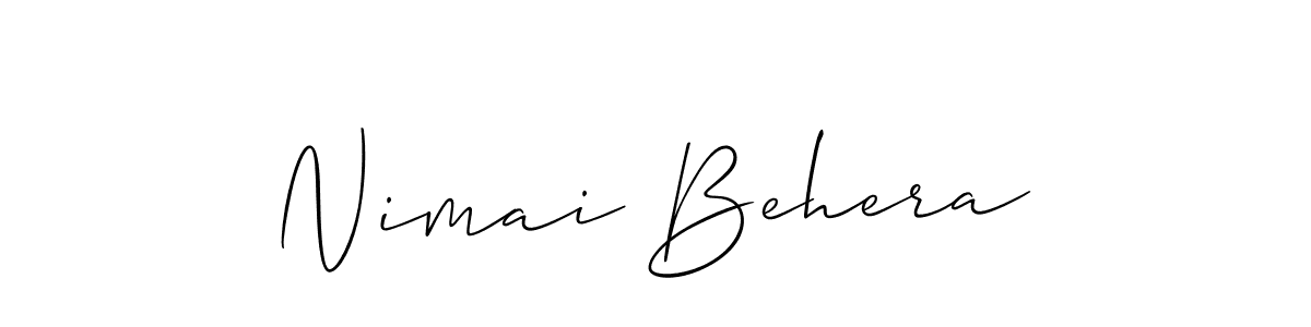 if you are searching for the best signature style for your name Nimai Behera. so please give up your signature search. here we have designed multiple signature styles  using Allison_Script. Nimai Behera signature style 2 images and pictures png