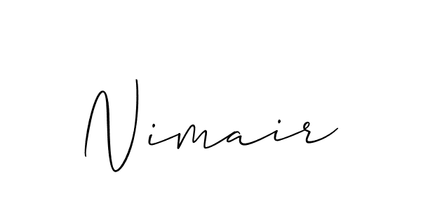 if you are searching for the best signature style for your name Nimair. so please give up your signature search. here we have designed multiple signature styles  using Allison_Script. Nimair signature style 2 images and pictures png