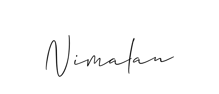 Also we have Nimalan name is the best signature style. Create professional handwritten signature collection using Allison_Script autograph style. Nimalan signature style 2 images and pictures png